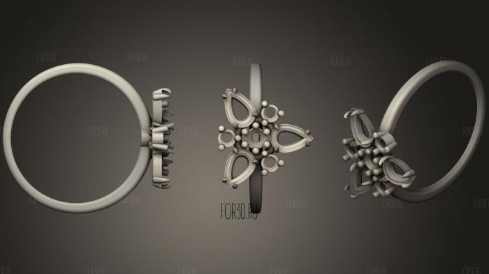 RING FUSION FLOWERS SOFT stl model for CNC