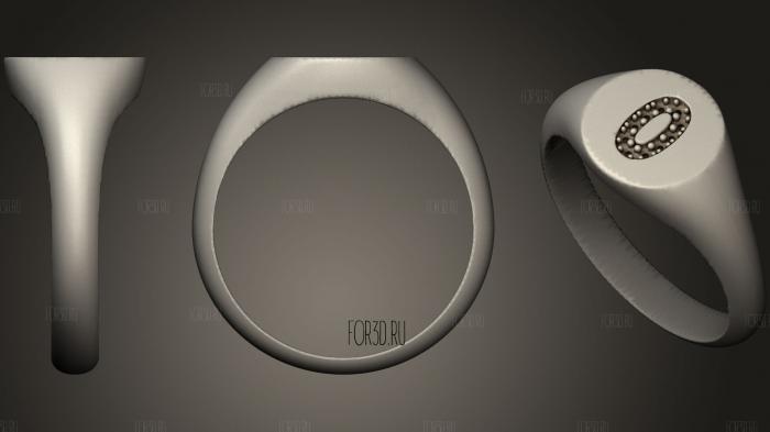 Round Signet Prong Setting Dia O Ring 3d stl модель для ЧПУ