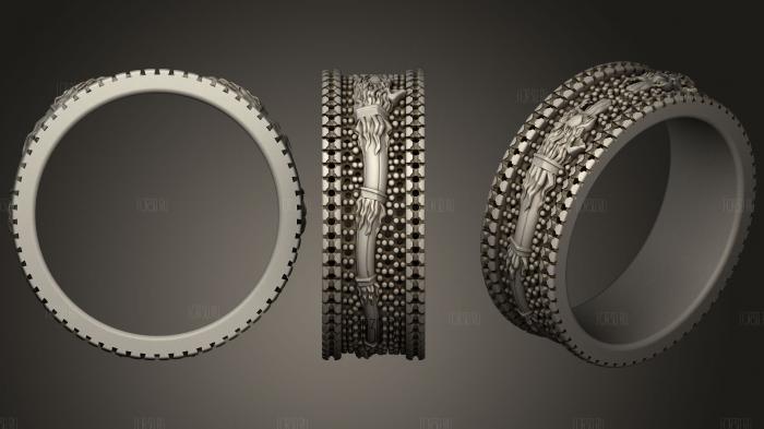 Wedding Ring with Dacic Wolf 3d stl модель для ЧПУ
