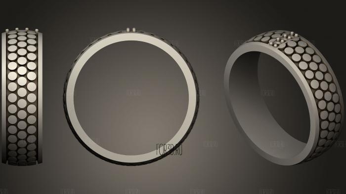 Wedding Ring With Diamonds 02 stl model for CNC
