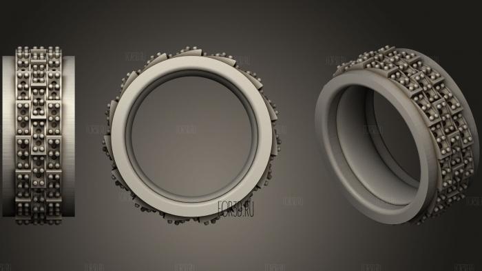 Wedding Ring With Diamonds13 stl model for CNC