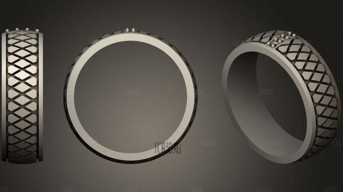 Wedding Ring With Enamel stl model for CNC