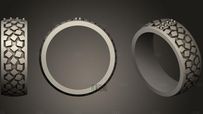 Wedding Ring With Enamel 6 stl model for CNC