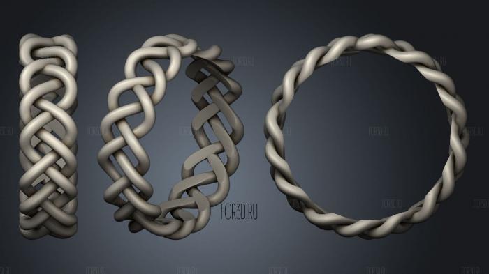 Braided Ring stl model for CNC