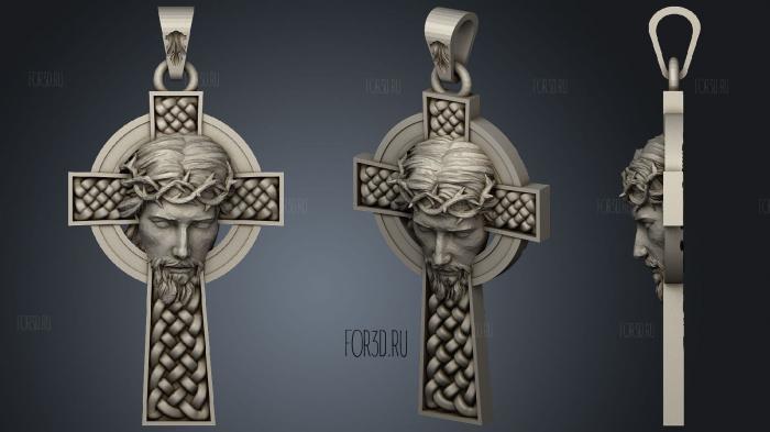 Celtic Crucifix Pendant stl model for CNC