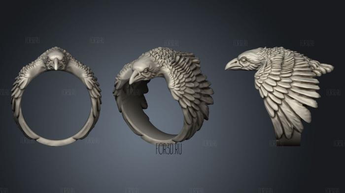 Ravens eye ring jewellery 3d stl model for CNC