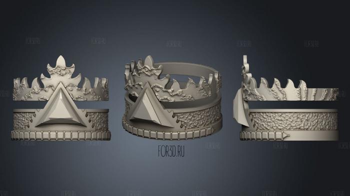 Ring of Elemental Command Fire stl model for CNC