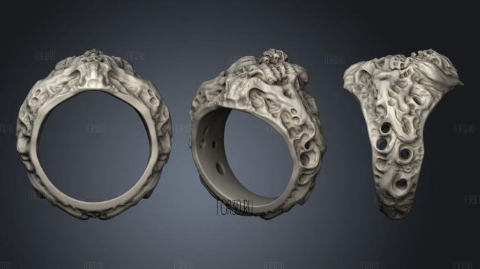 Skull ring halloween ring jewelry stl model for CNC