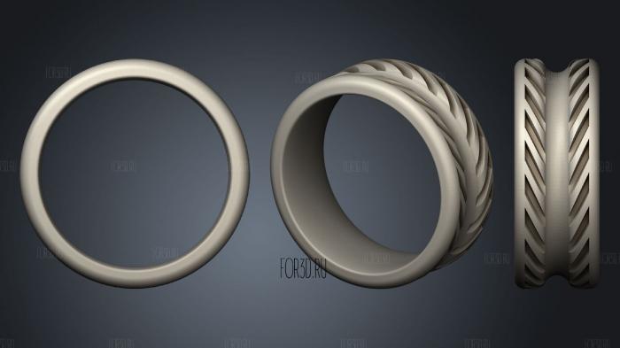 3 Rings stl model for CNC