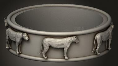 Кольцо Львицы Анеис 3d stl модель для ЧПУ
