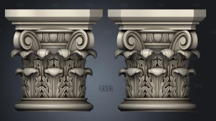 The capital is carved 3d stl for CNC