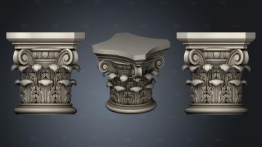 The capital is carved stl model for CNC