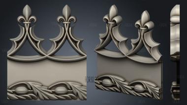 Elements in the Gothic style stl model for CNC