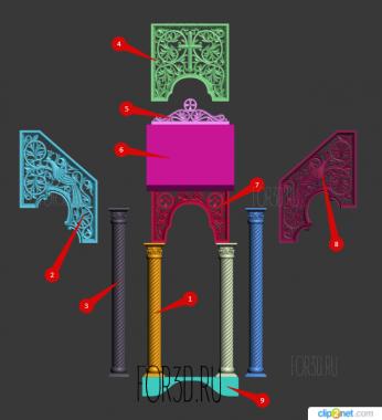 Киот церковный 3d stl модель для ЧПУ