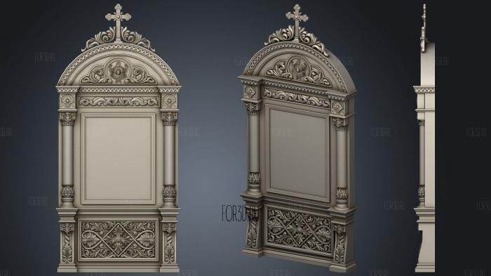 Киот пристенный 3d stl модель для ЧПУ