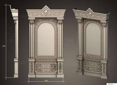 Киот к иконостасу город Пласт3 3d stl модель для ЧПУ