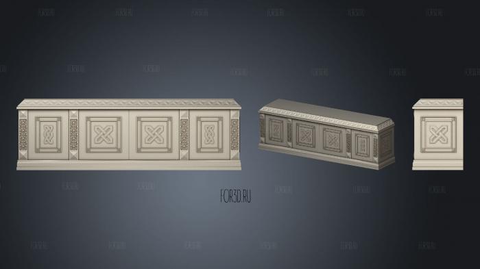 Furniture in Russian style chest of drawers stl model for CNC