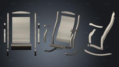 Rocking chair stl model for CNC