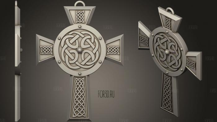 Celtic Cross Necklace tree Ornament stl model for CNC