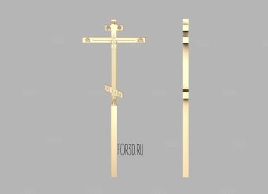 Крест на могилу без декоров 3d stl модель для ЧПУ
