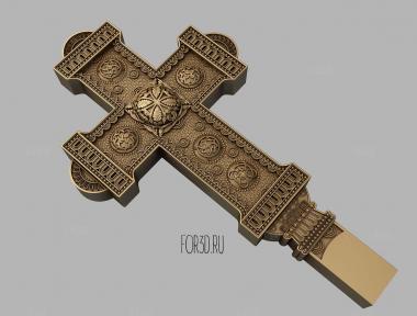Крест насыщенный декорами и рельефным фоном 3d stl модель для ЧПУ