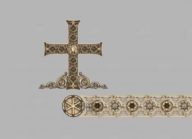 Крест и церковный декор 3d stl модель для ЧПУ