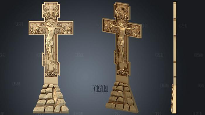 Cross with christ stl model for CNC