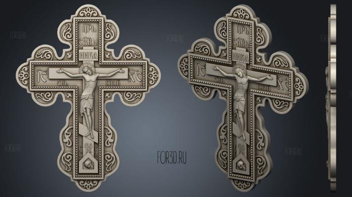 Cross and crucifixion stl model for CNC