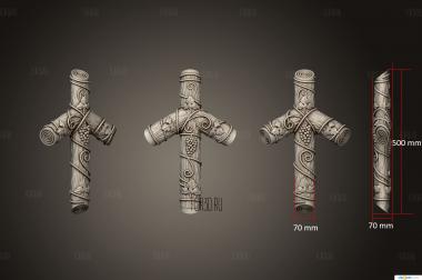 Крест святой Нины 3d stl модель для ЧПУ