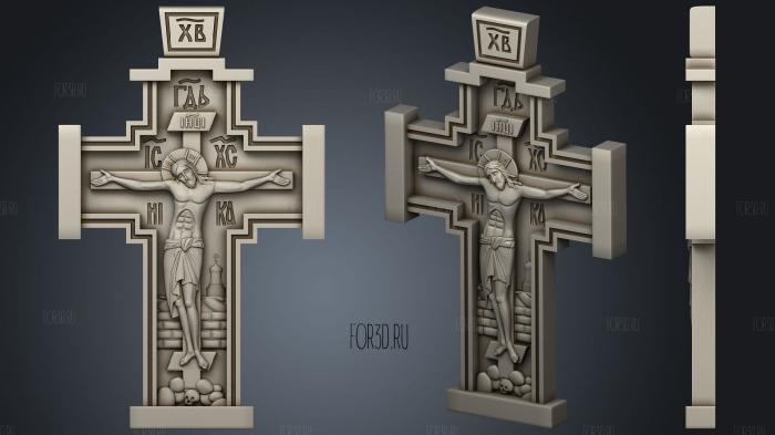 Body cross with a crucifix stl model for CNC