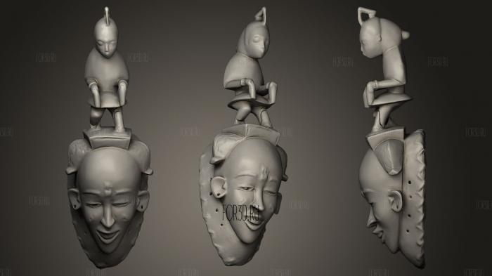 African Mask Collection3 stl model for CNC