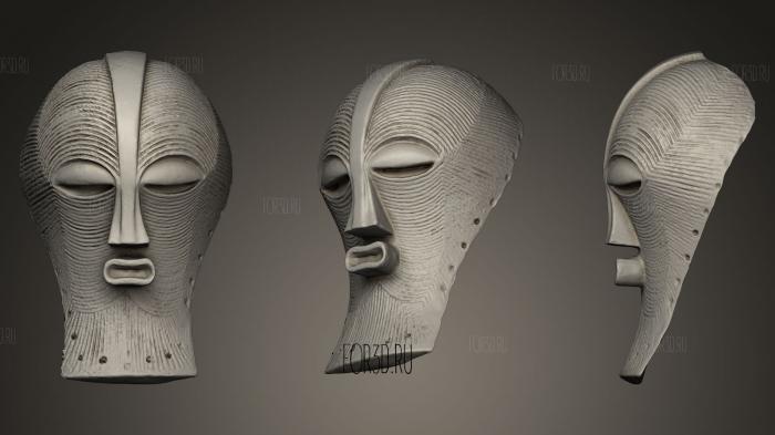 Африканская маска Демократическая Республика Конго 3d stl модель для ЧПУ