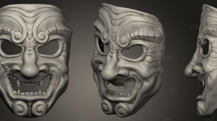 Samurai mask 3d print