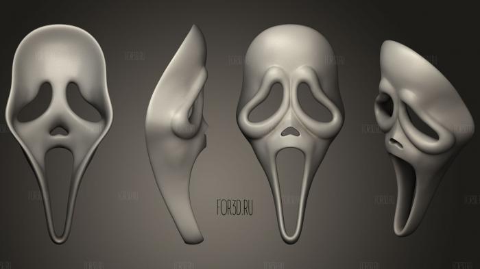 Маска Крика призрачного лица 3d stl модель для ЧПУ