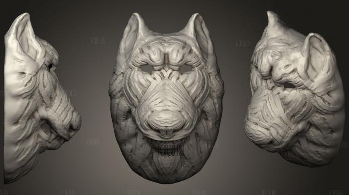 Mask Two Faced Good Dog stl model for CNC