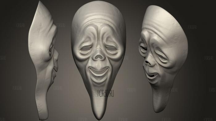 Маска Призрачного лица из фильма Крик со шрамом 3d stl модель для ЧПУ