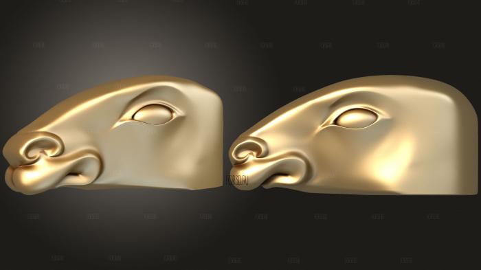 Голова овцы без шерсти 3d stl модель для ЧПУ