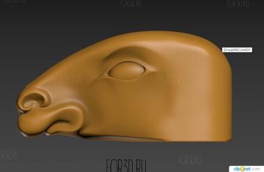 Голова овцы без шерсти 3d stl модель для ЧПУ
