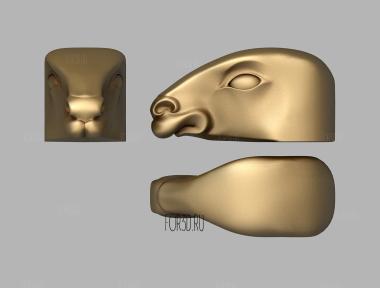 Голова овцы без шерсти 3d stl модель для ЧПУ