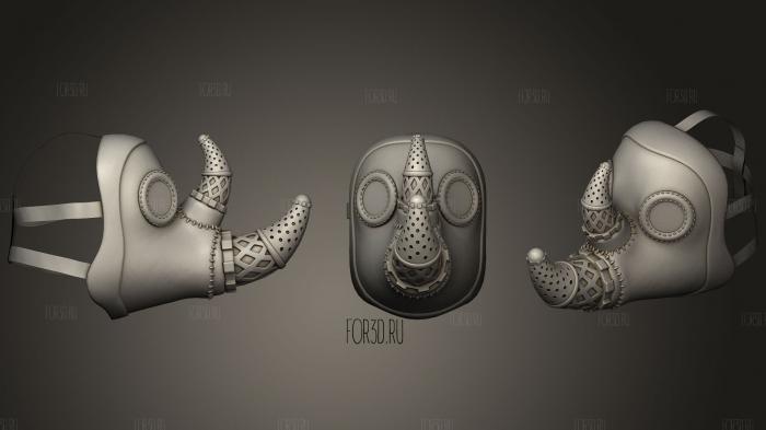 Rhinoceros Doctor Plague Mask 3d stl модель для ЧПУ