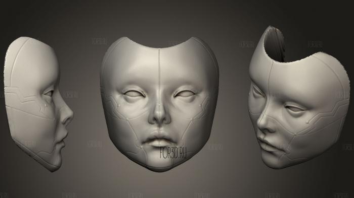 Riceart 01 Geisha Mask 3d stl модель для ЧПУ