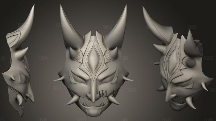 Xiao mask from Genshin Impact stl model for CNC