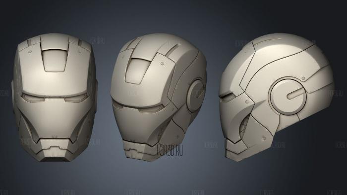 Шлем Железного Человека mark III 3d stl модель для ЧПУ