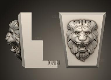 Маска льва 3d stl модель для ЧПУ
