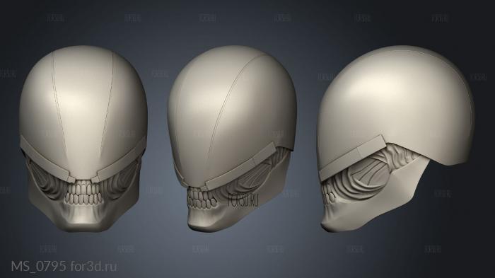 Bloodsport Helmet dome stl model for CNC