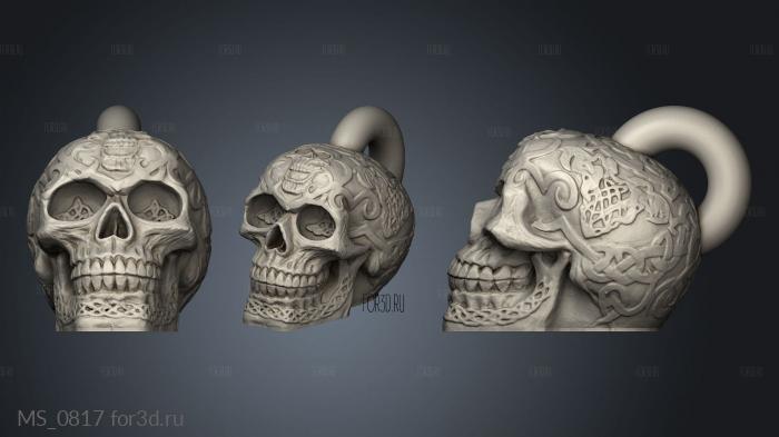 Celtic Skull stl model for CNC