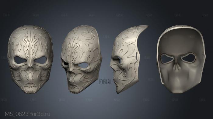 cursed skull mask stl model for CNC