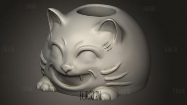Милый кошачий подсвечник 3d stl модель для ЧПУ