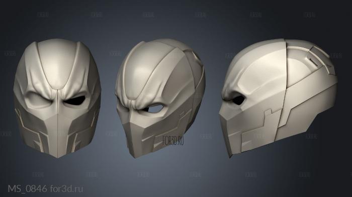 Deathstroke Justice League Helmet Mask stl model for CNC