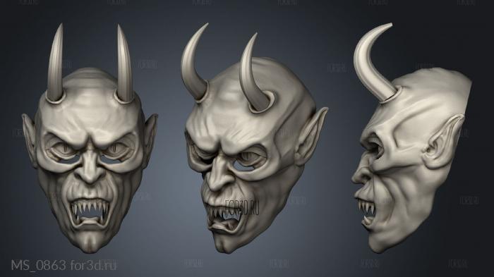 ed krampus mask krampusmini stl model for CNC